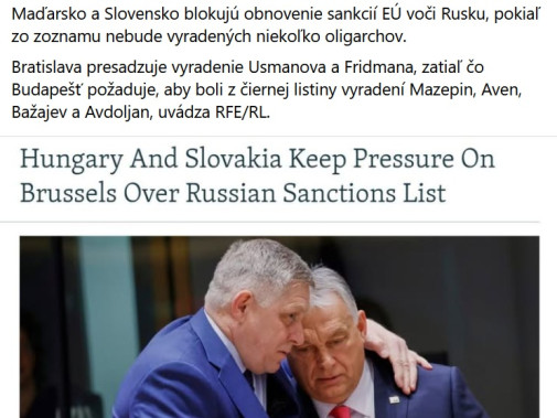 čo spravili, že im prospešné sankcie nedoprajú?